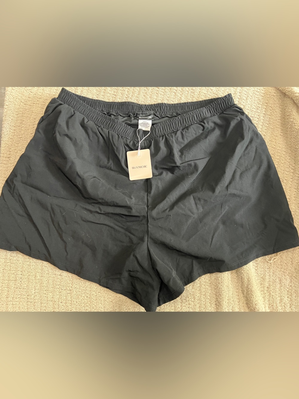 NWT BloomChic Black Pull-On Elastic Waist Swim Shorts